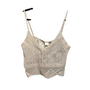 H&M Crocheted Halter Top Size M